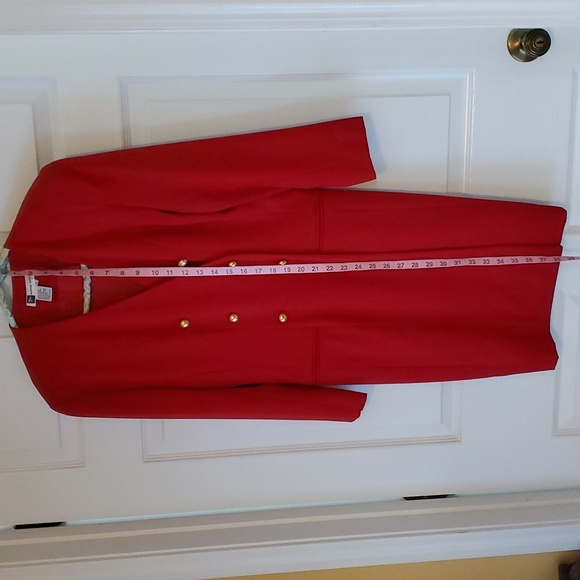 Wool dress with brass buttons fully lined size 8 by Morgan Taylor 100 % wool - Picture 2 of 5